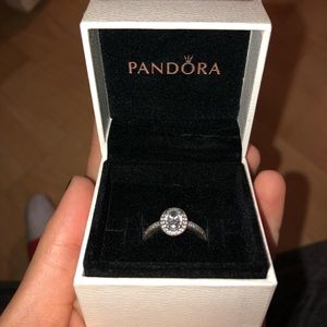 VINTAGE ELEGANCE RING, CLEAR CZ STERLING SILVER